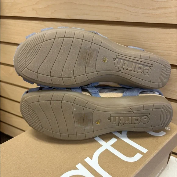 Earth Suede Blue Sandals - Picture 5 of 5